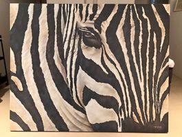 XXL Leinwandbild mit Zebra-Motiv