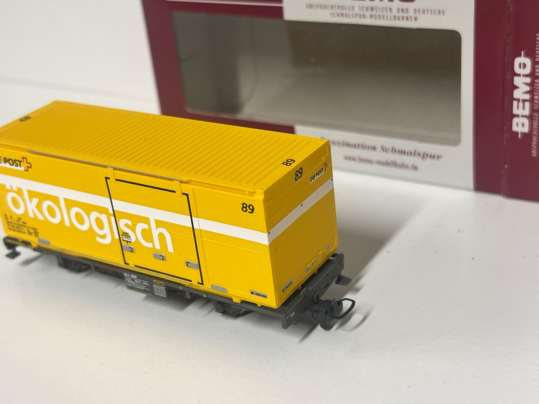 Bemo Modellini di ferrovie: Bemo Rhb  Postcontainer Nr.89 ökologisch – Nuovo e nell'imballaggio originale da Geroldswil venduto da TopTrain54 3