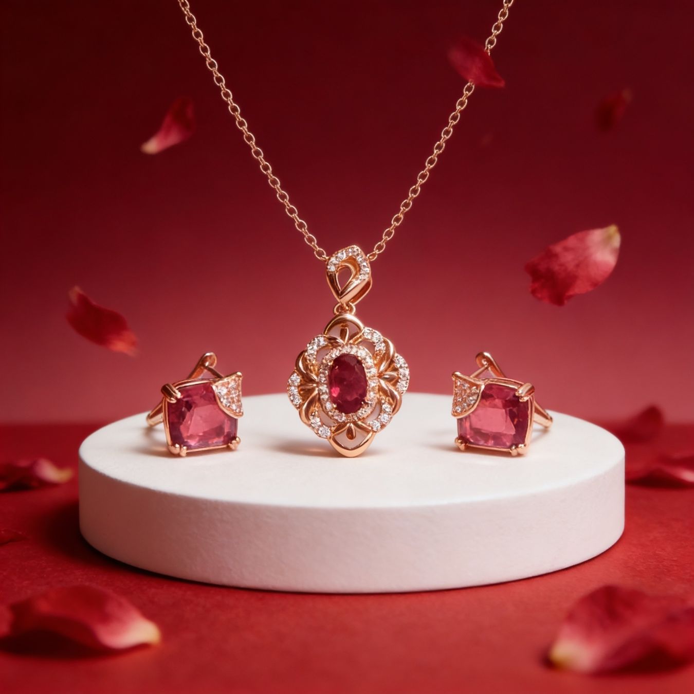 Altri gioielli: Ensemble de bijoux en plaqué or rose – Nuovo e nell'imballaggio originale da St-Maurice venduto da Sandrinette123 3