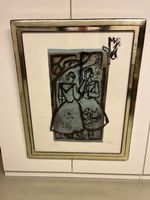 Original-Litho Jungfrau und Frau von Rudolf Mirer