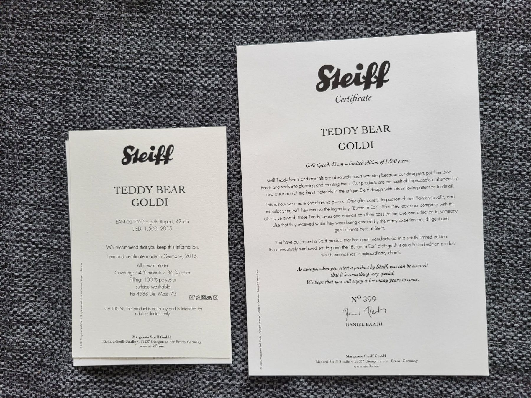 Steiff Spielzeuge: Steiff Teddy – Neu (gemäss Beschreibung) aus Zürich von Orchidee 6