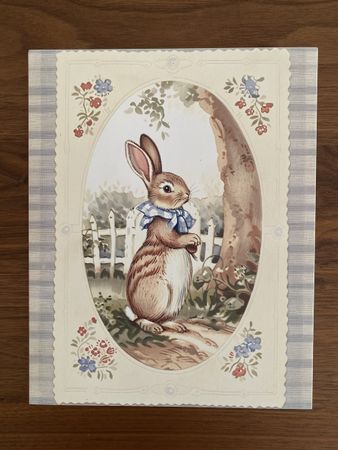 5er Set Poster Hasenmotive im Vintage Stil, Kinder