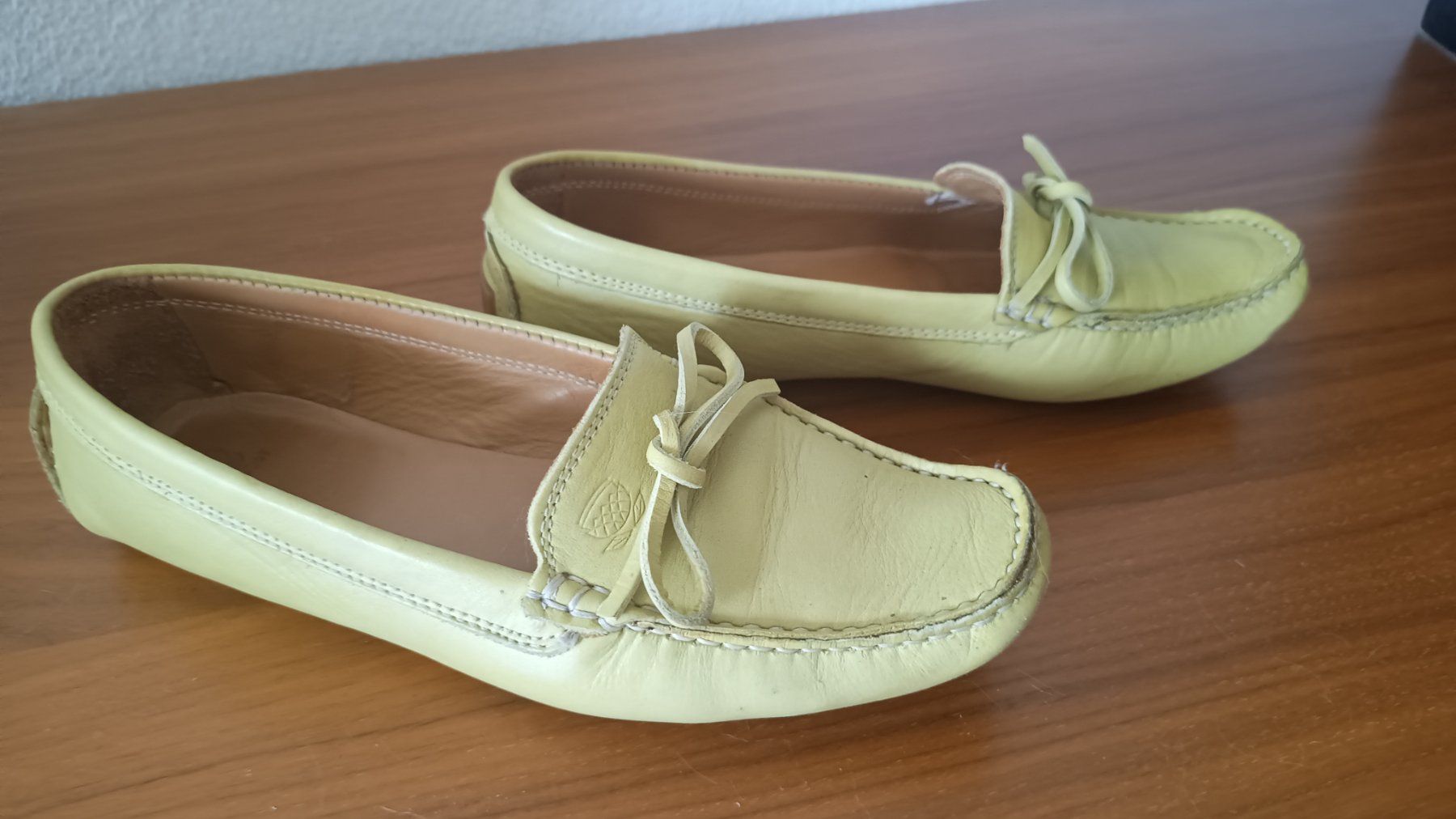 Navyboot Scarpe da donna: Navyboot Lederschuhe, hellgrün – Usato da Zürich venduto da jona8859