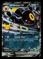 Umbreon ex 092/128 Pokemon 30th Celebration EN