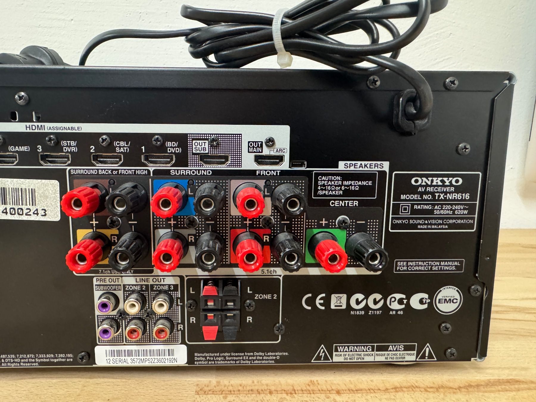Onkyo Ricevitori: Onkyo AV Receiver TX-NR616 – Usato da Silenen venduto da Xelius6 4