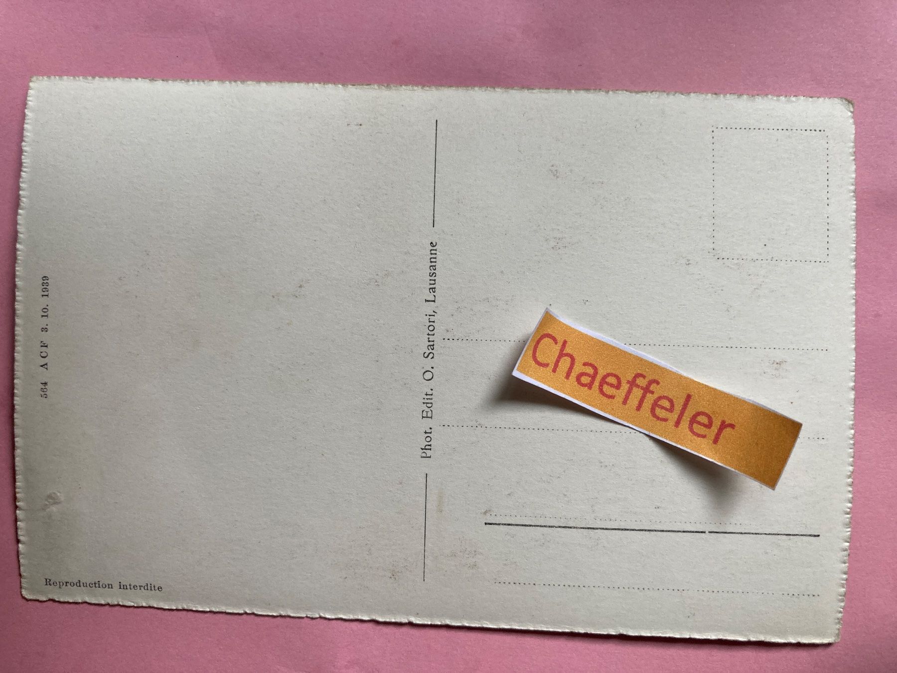 Cartoline postali: 3860 Sion – Usato da Zürich venduto da Chaeffeler 1