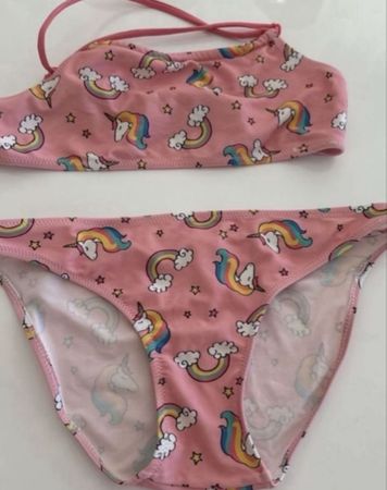Einhorn Bikini, rosa, Grösse 134 Top Zustand für den Sommer