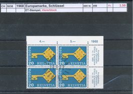 1968 "Europamarke" - Viererblock, ET -gestempelt