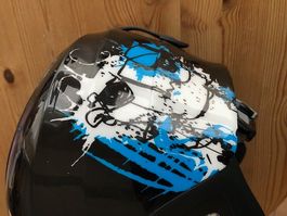 Casque de skate/trottinette 55, noir-bleu