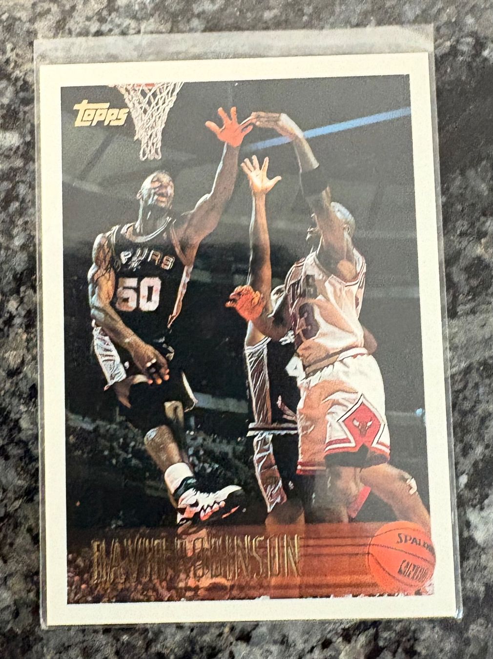 Nba Carte collezionabili: NBA David Robinson Topps 96/97 Card mit Michael Jordan – Nuovo (secondo la descrizione) da Muttenz venduto da joba23