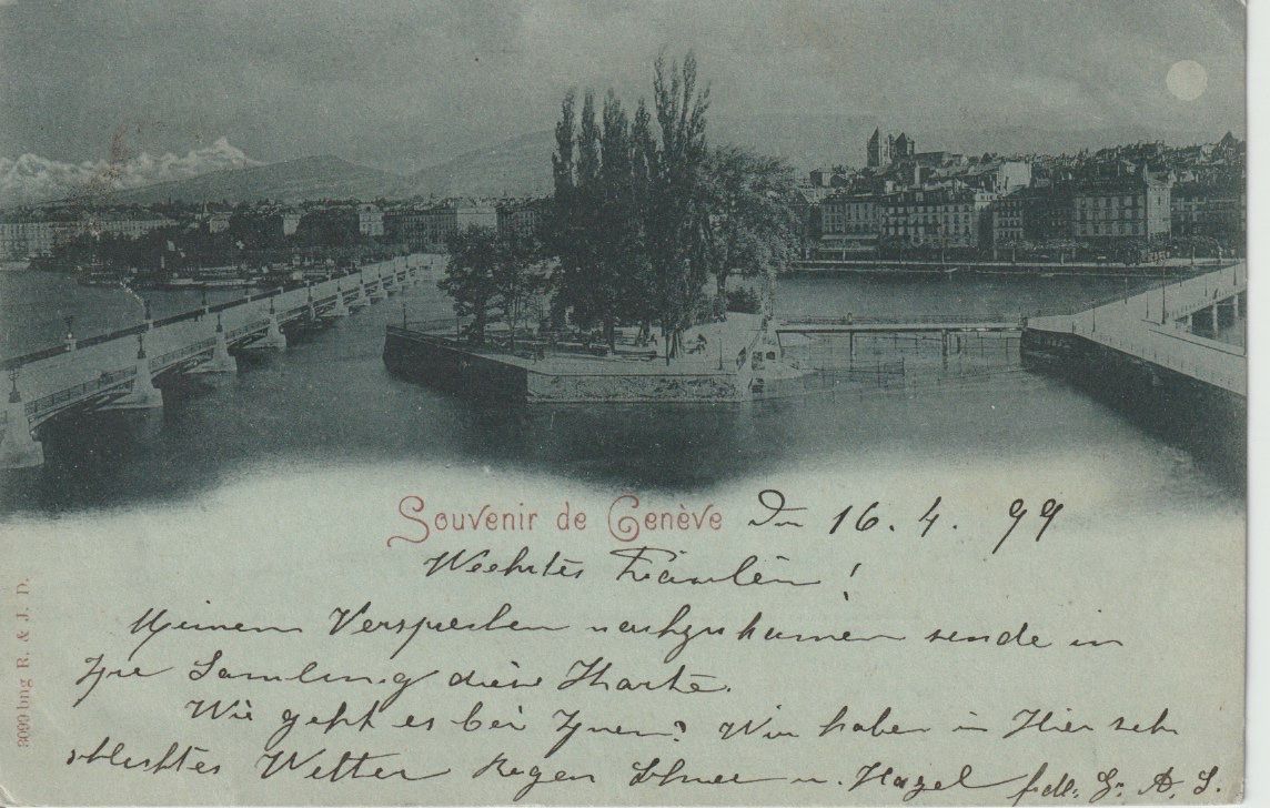 Cartoline postali: P 51 Souvenir de Genève, 1999 – Usato da Freienbach venduto da Bhaltis