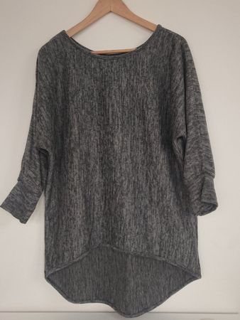 Damen Pullover Today Gr. L Grau Schwarz meliert