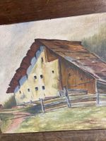 Peinture Gemälde chalet Hütte montagne