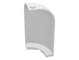 LEGO -  8x White Panel 3x3x6 Corner Convex - 6059 - NEW