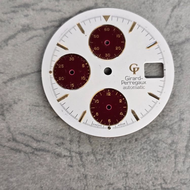 Cadran De Montre Chronograph Girard Perregaux - 29,5 Mm - Pour Pièce De Collection Ou Réparation