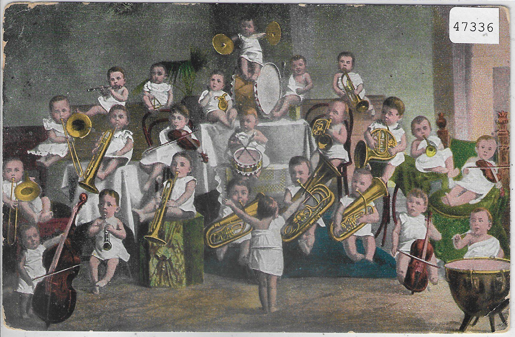 Cartoline postali: Baby Bebe Orchester – Usato da Ettingen venduto da Kartenplanet
