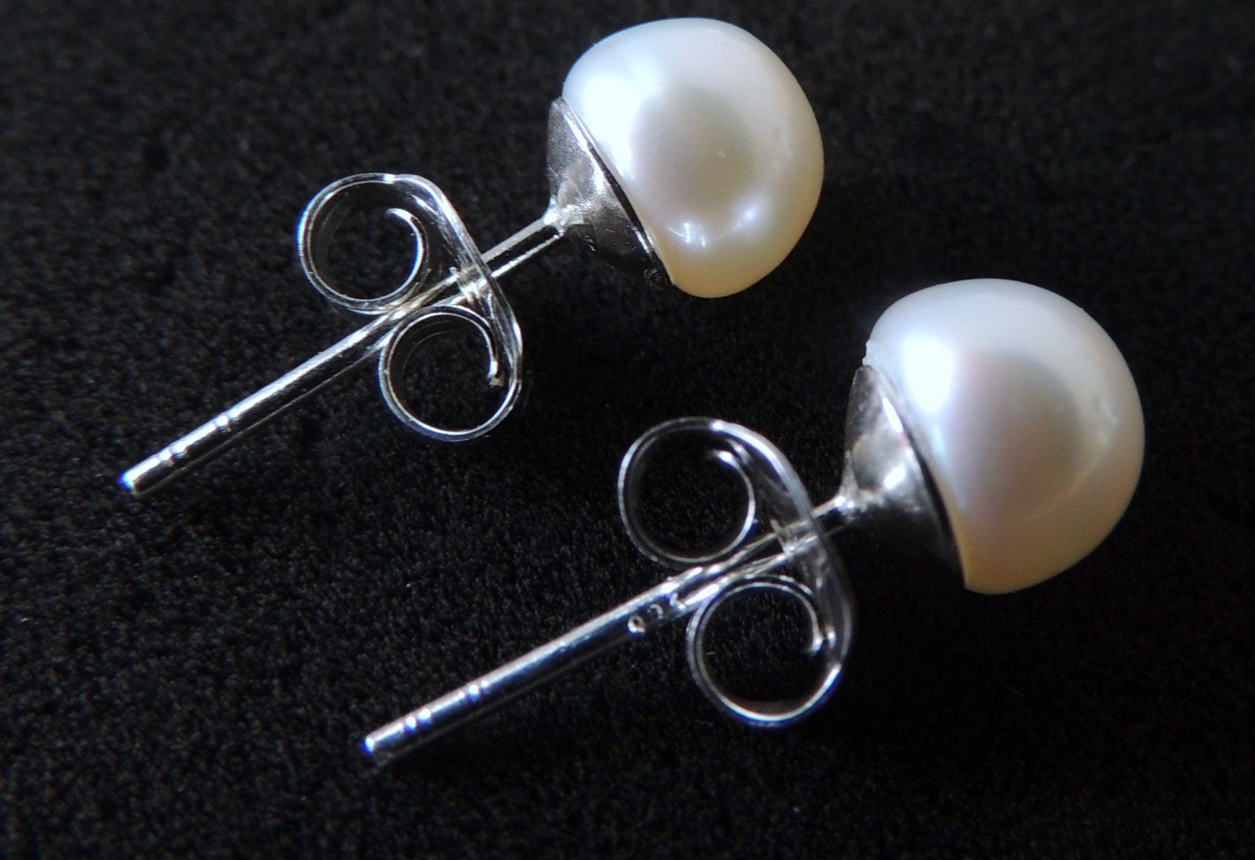 Orecchini pendenti & Orecchini a lobo: Perlen Zuchtperlen Silber 925 Ohrstecker 6 mm – Nuovo e nell'imballaggio originale da Waldenburg venduto da schaller707 2