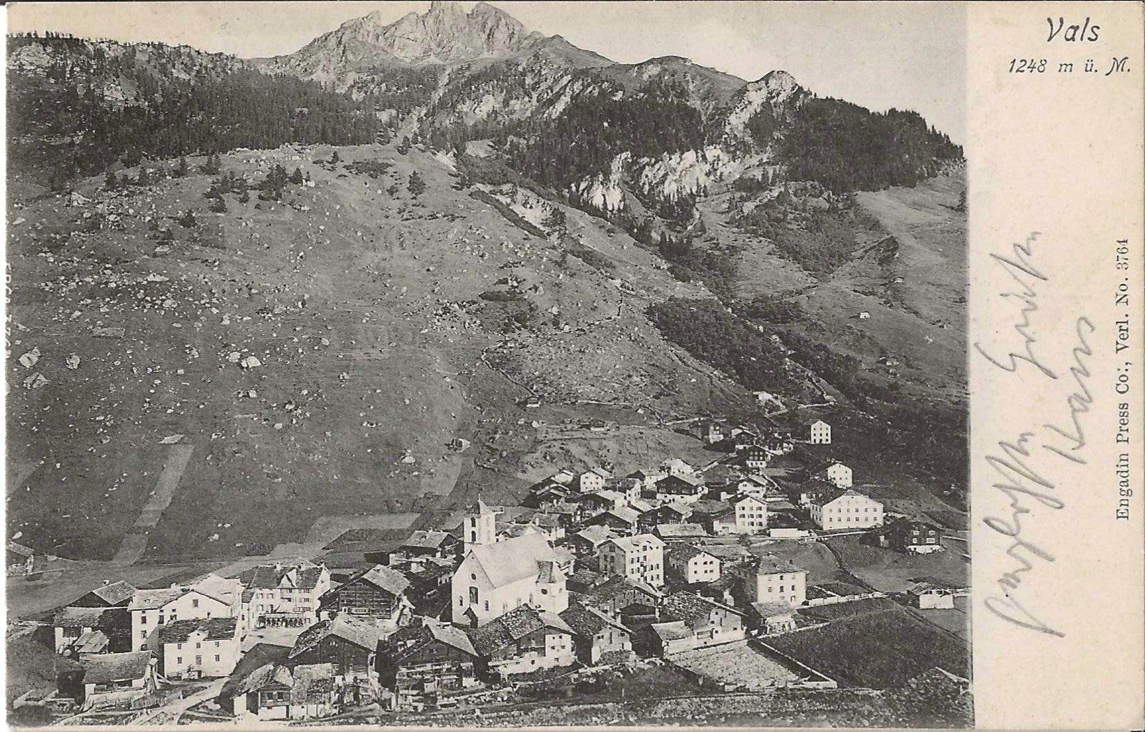 Ansichtskarten: Karte Vals 1926 – Gebraucht aus Zürich von Philacat11
