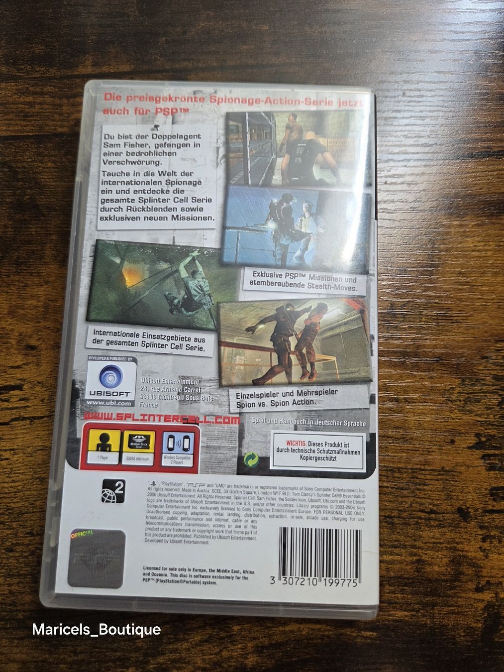 Spiele: Tom Clancy's Splinter Cell Essentials PSP UMD game – Gebraucht aus Winterthur von Maricels_Boutique 3