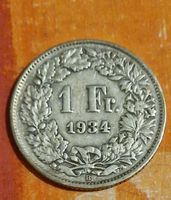 1 Fr 1934 Helvetia Münze