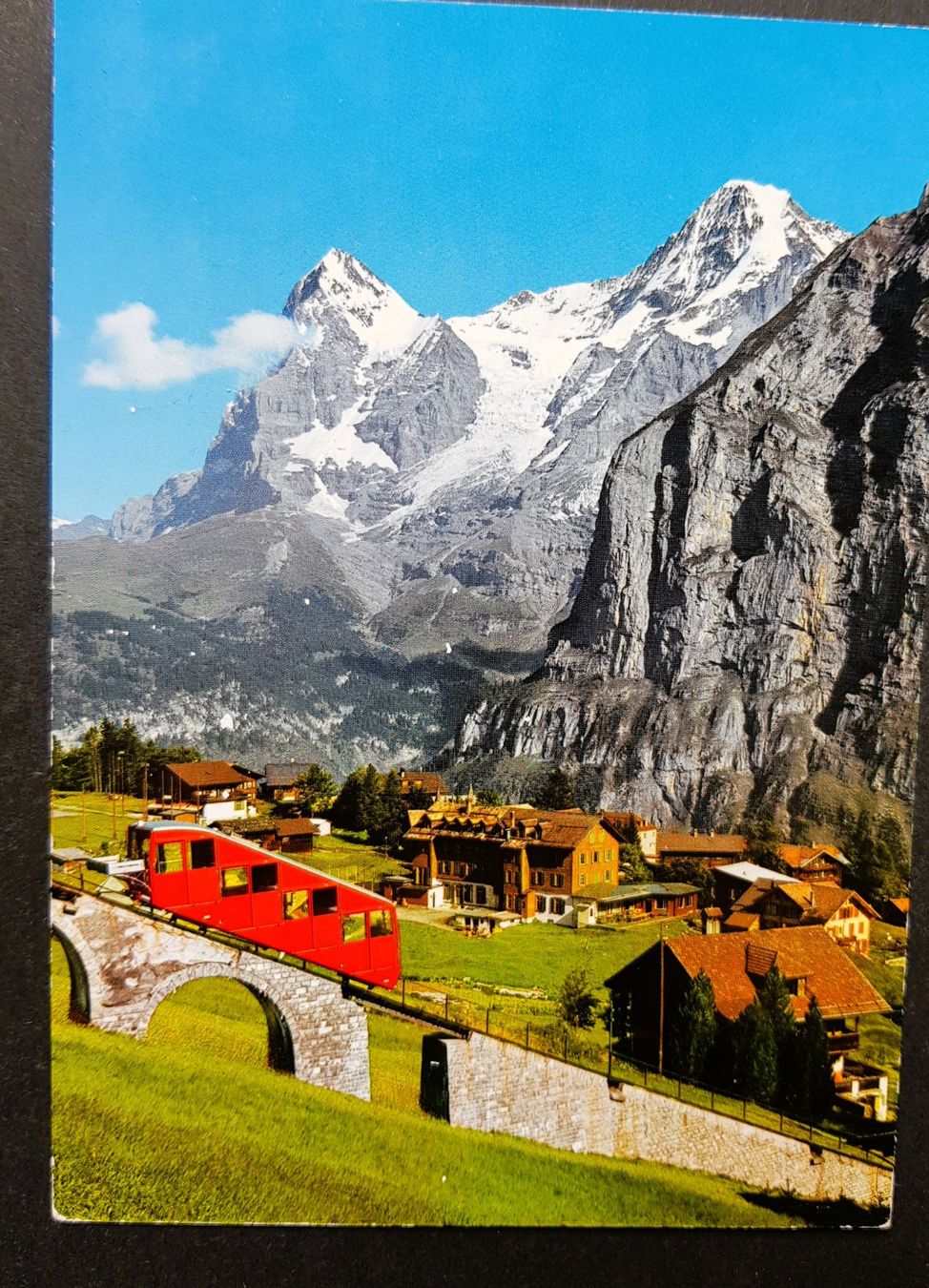 Cartoline postali: Ansichtskarte Mönch + Eiger mit Allmendhubelbahn ungebraucht – Nuovo (secondo la descrizione) da Winterthur venduto da Joschko