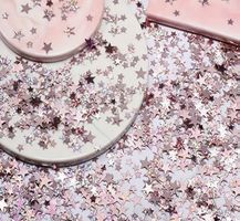 FUNKELNDER STERNENKONFETTI-MIX, 15G. PACKUNG, ROSA NEU+OVP