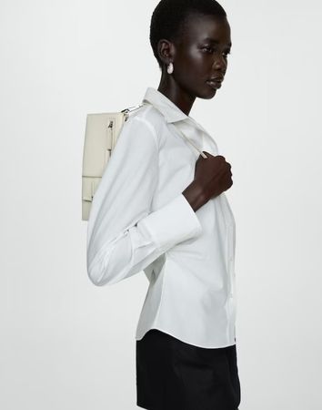 🤩MANGO BUSINESS BLUSE WEISS TAILLIERT NEU & D&G P.