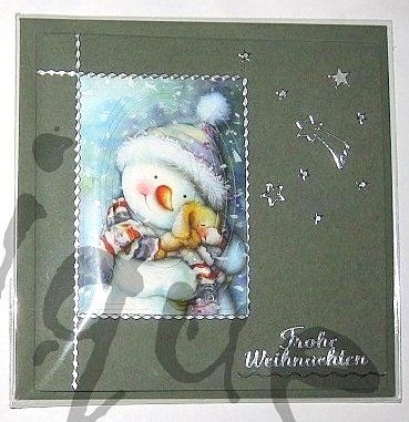 Cartoline: Karte Schneemann grün oder blau – Nuovo (secondo la descrizione) da Schlatt TG venduto da glueckwunschkarte.22