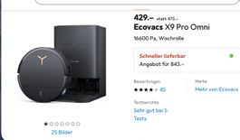 Station des Ecovacs X9 Pro Omni (NUR STATION) neu