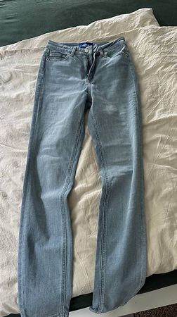 Skinny Jeans hellblau, high Waist