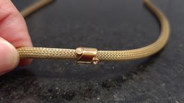 Kette golden / Kordel mit eingefassten Strasssteinen