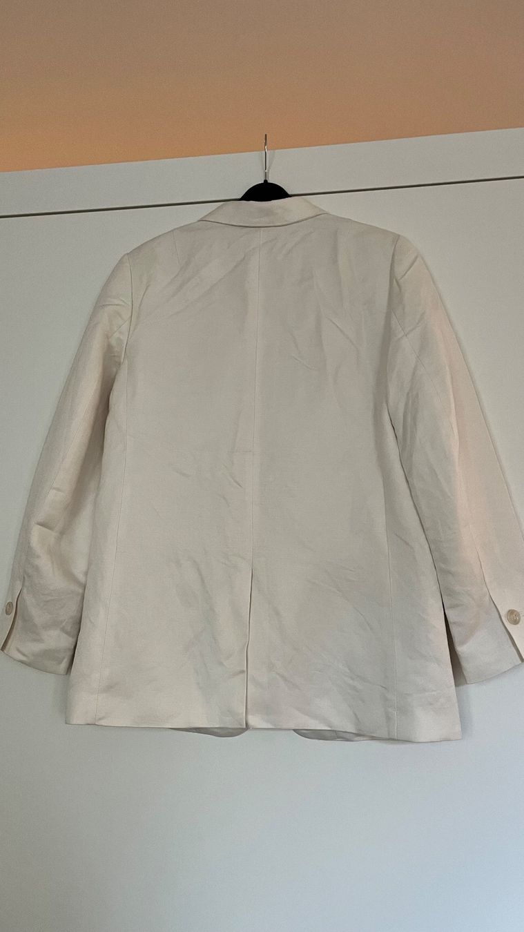 H&M Giacche: H&M Off-White Linen Blend Blazer Jacket - S – Usato da Zofingen venduto da lis_7xzz 4