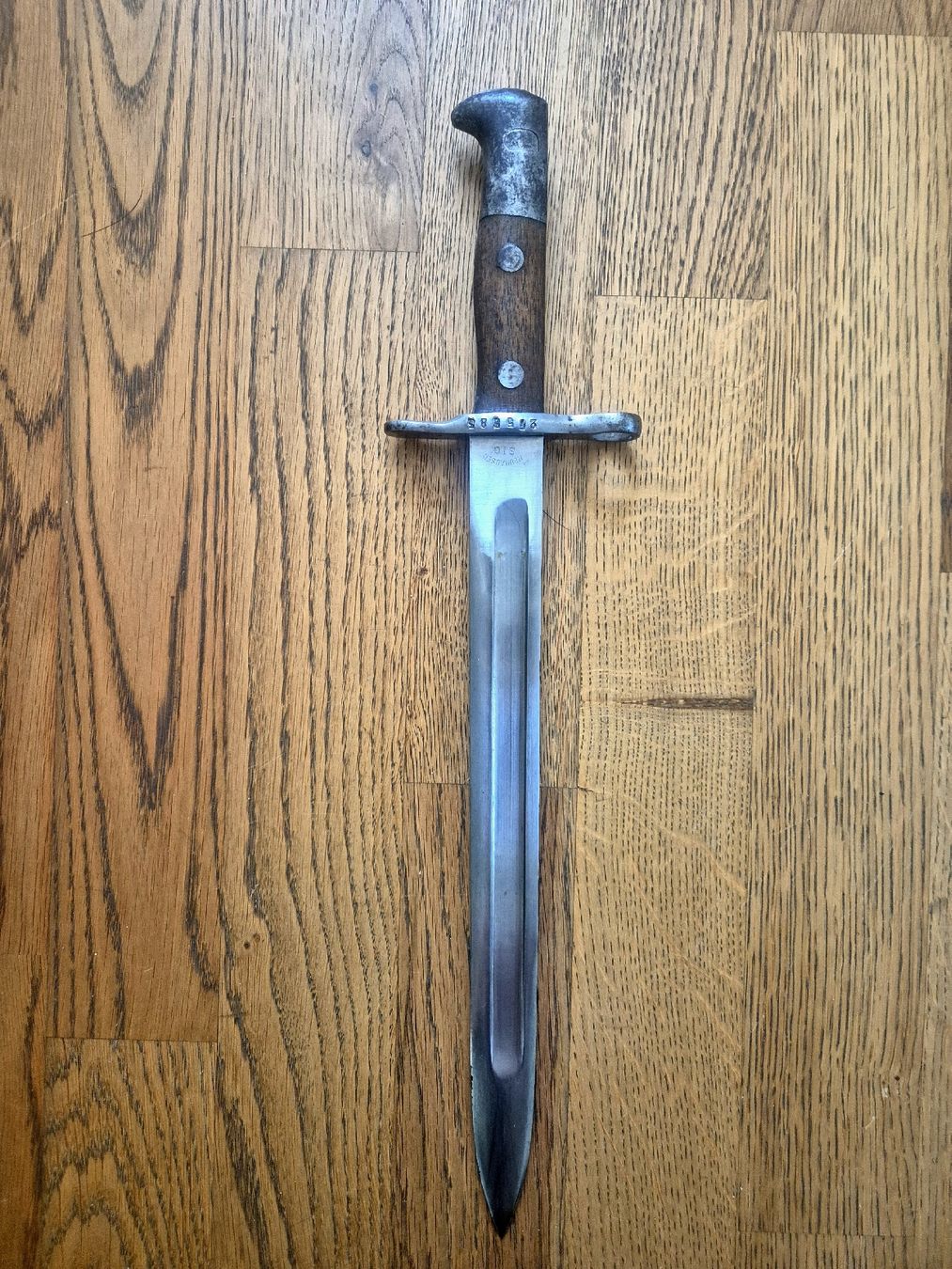 Schweizer Armee Armi bianche: Bajonett Modell 1899 mit Frosch Schweizer Armee, – Usato da Uster venduto da Sleoni 1
