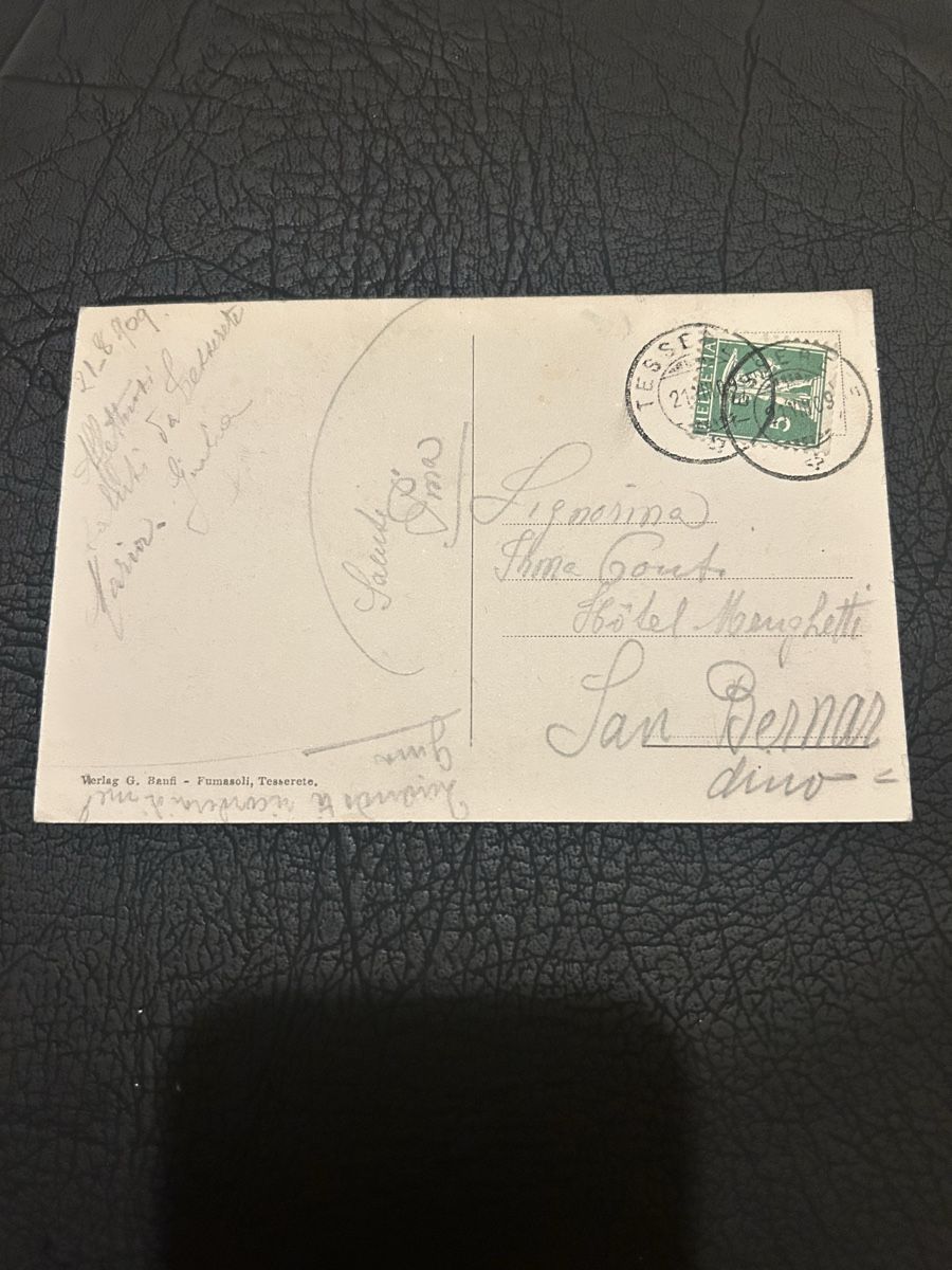 Cartoline postali: Tesserete, Ferrovia Elettrica 1909 – Usato da Breganzona venduto da Milesbo 1