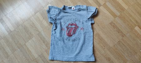 Cooles "Rolling Stones" T-Shirt grau (Gr. 86 / 12-18M)
