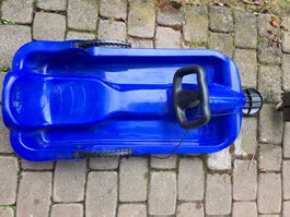 ALPEN Kinderschlitten mit Lenkrad und Bremse – blau
