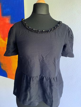 Schicke Sommer Bluse, schwarz, Gr. 34, neuwertig!