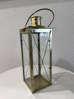 Goldene Laterne Metall/Glas