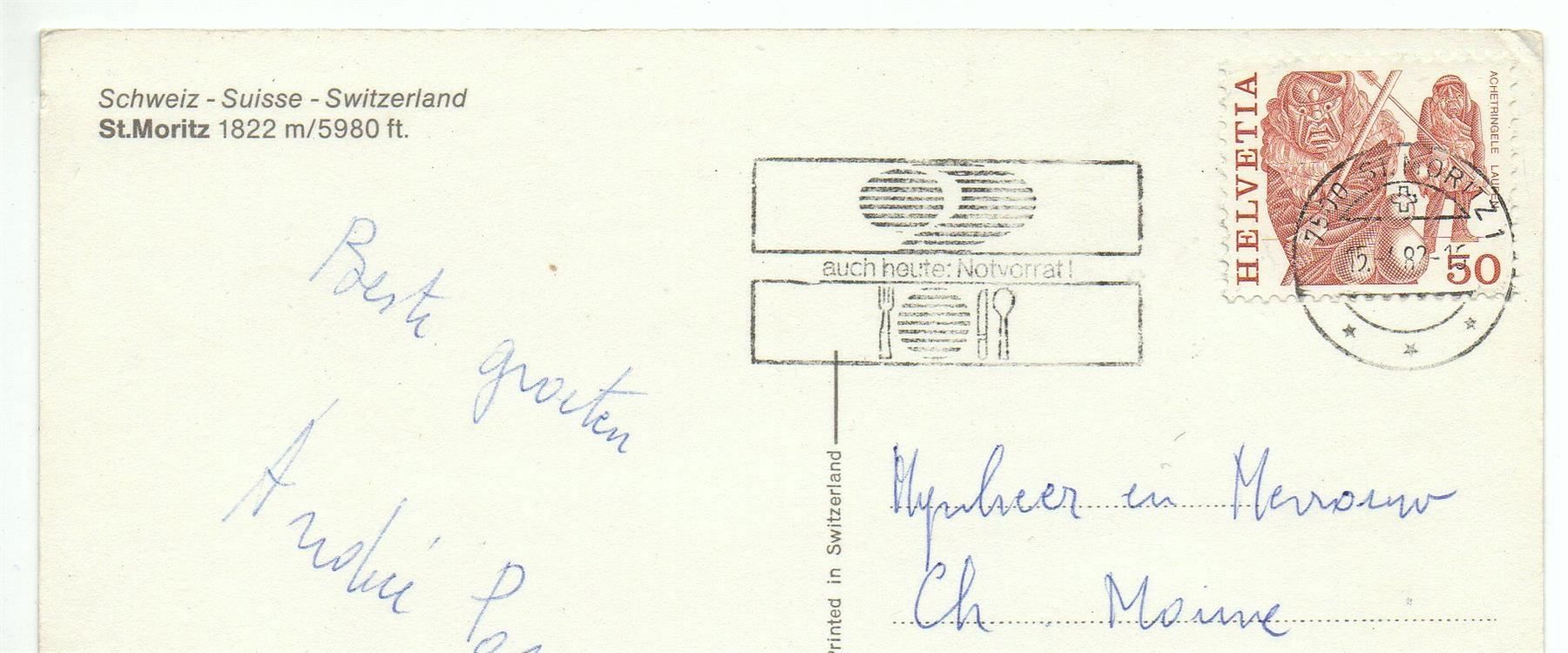 Cartoline postali: ST. MORITZ Brücke - Wintersport - Ski-Langlauf – Usato da Jona venduto da philajona 1