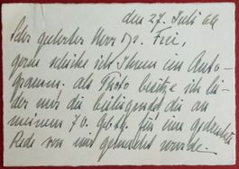 Mary Lavater-Sloman 1891-1980 Autogramm signiert Karte