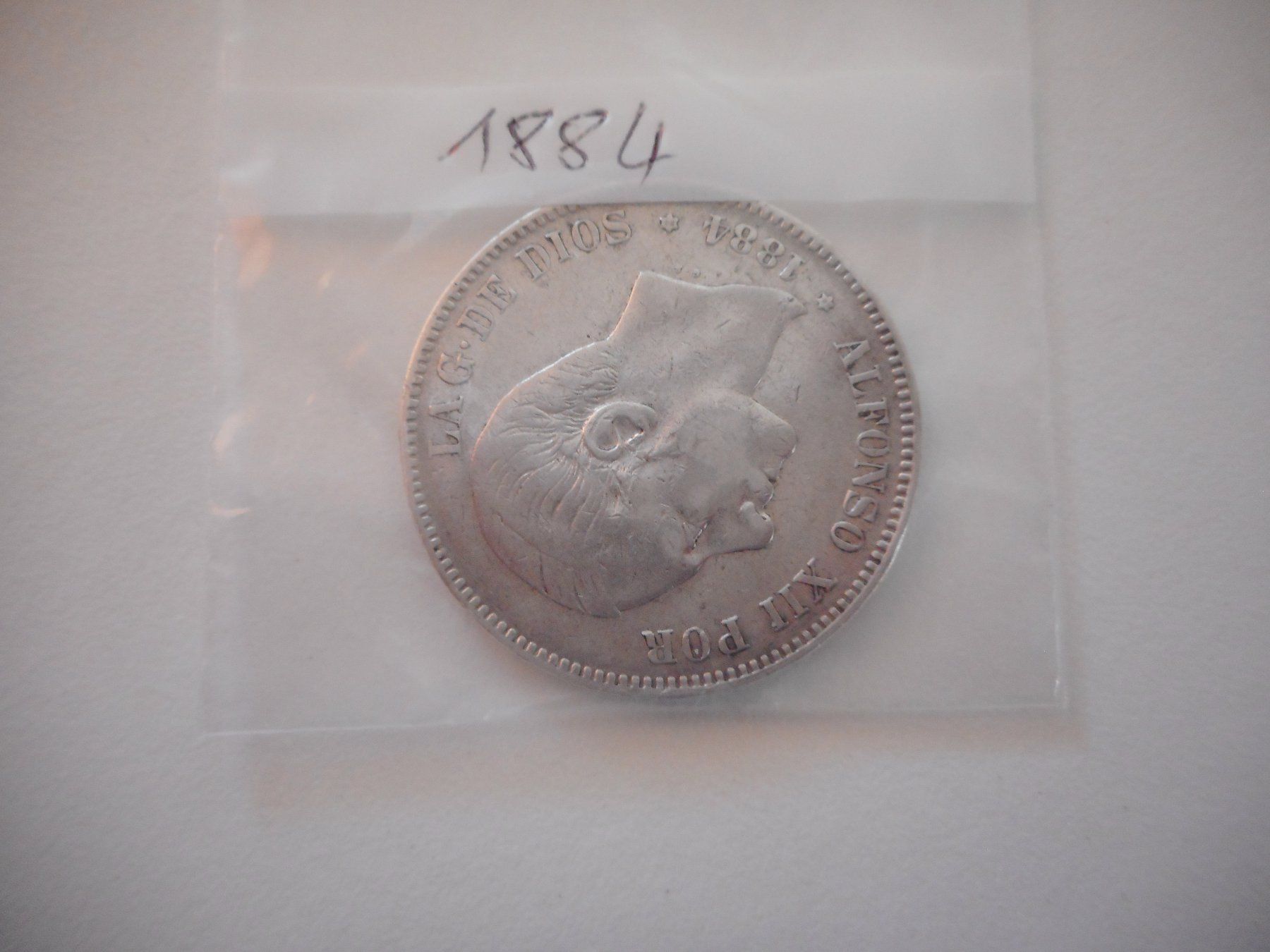 Tutti le monete: Pièce de 5 ptas en argent de 1884 – Usato da Carouge GE venduto da bemol_007