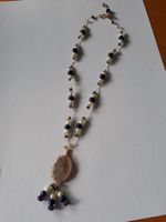 Handgeknüpfte Kette mit Gold Rutilquarz
