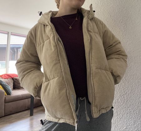 Beige Winterjacke Gr. S