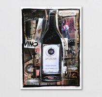 Sassicaia Leinwand Bild Pop Art Vino Wein Gastro Modern