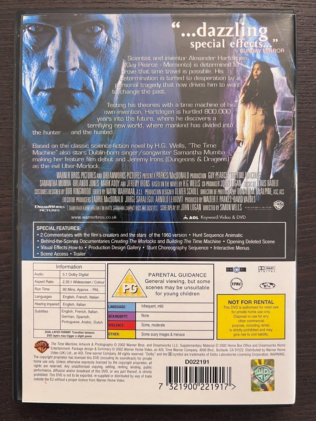 Tutti i DVDs: The Time Machine (Englisch) – Usato da Zürich venduto da FilmFreunde 1