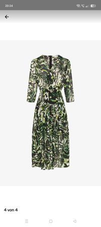 Robe longue imprimée verte noire taille L 