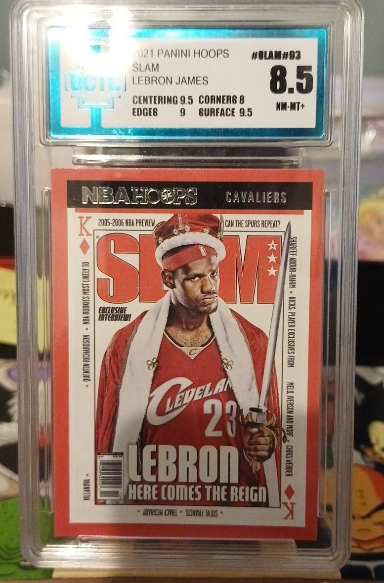 Nba Carte collezionabili: 2021 Panini NBA Hoops Slam LeBron James 8.5 graded – Usato da Liebefeld venduto da Banditocards