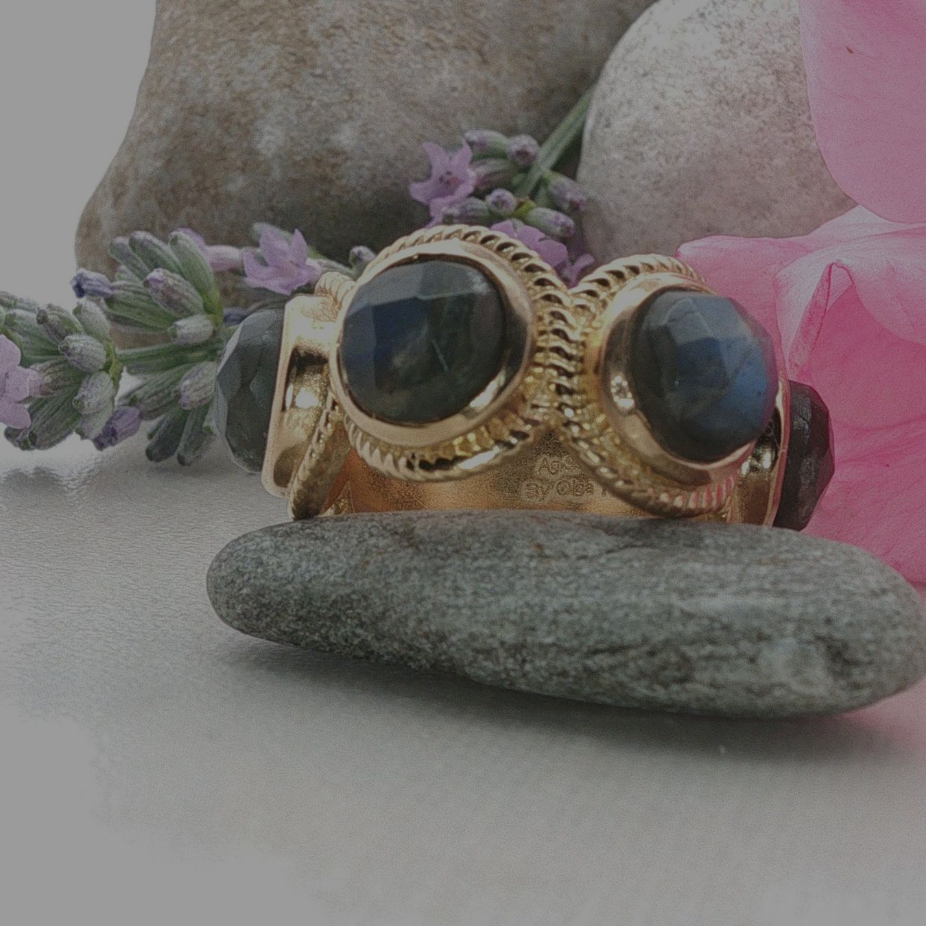 Olga Ribler Anelli: Statement Silber Ring 925 Grösse 55 mit Labradorite – Nuovo (secondo la descrizione) da Luzern venduto da Schmuckoutlet 4