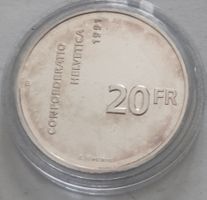 Gedenkmünze 20 Franken 1991 Schweiz neuwertig