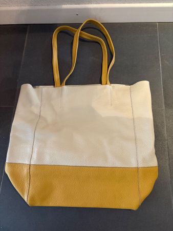Kensington Handtage beige-senfgelb, Top Zustand!